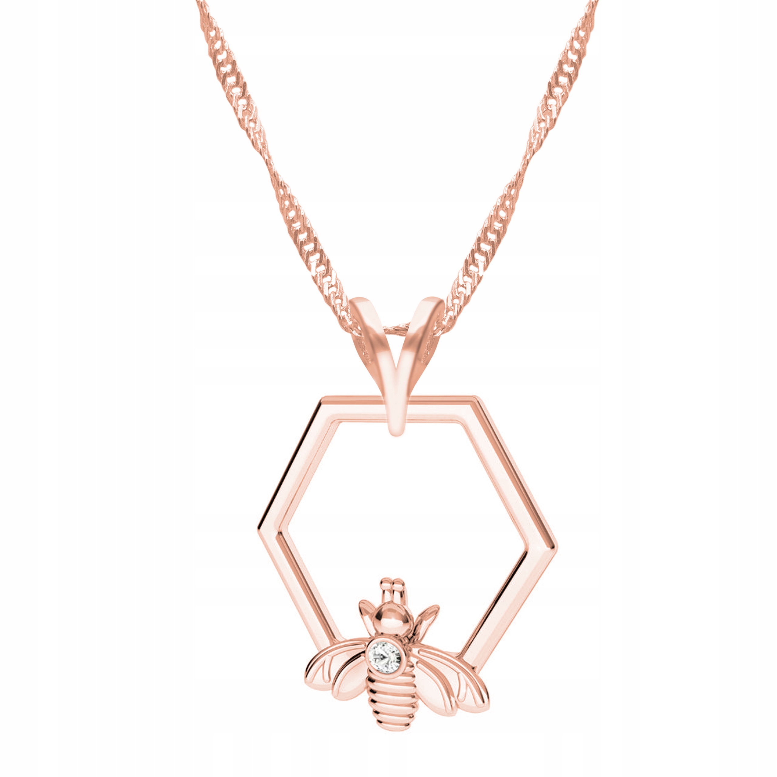 Řetízek zlatý náhrdelník 925 Medová Plástev