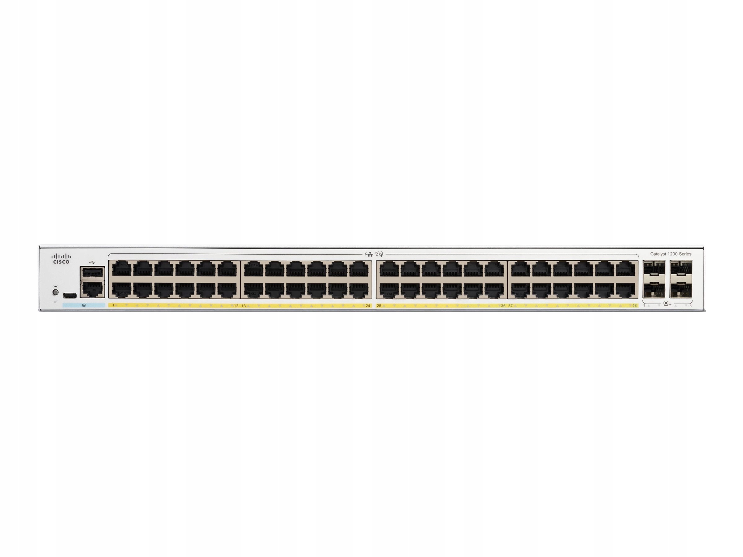 Switch Cisco C1200-48P-4X 48-portový Ge PoE+ 375W so 4x10Gb Sfp+