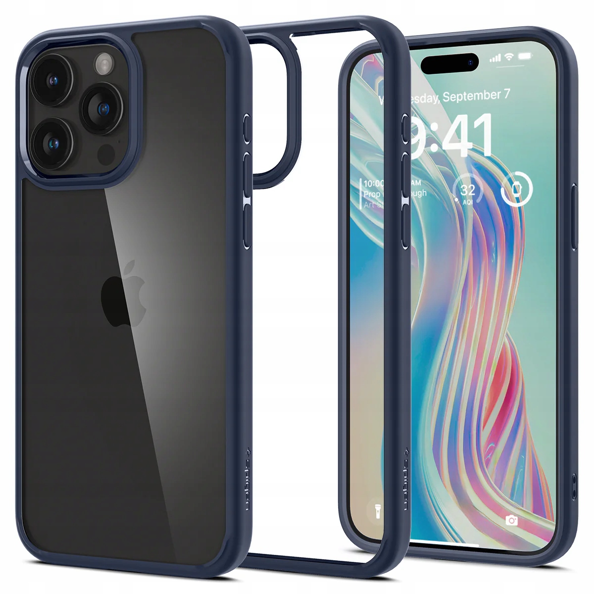 Spigen Ultra Hybrid, granatowy iPhone 15 Pro Max