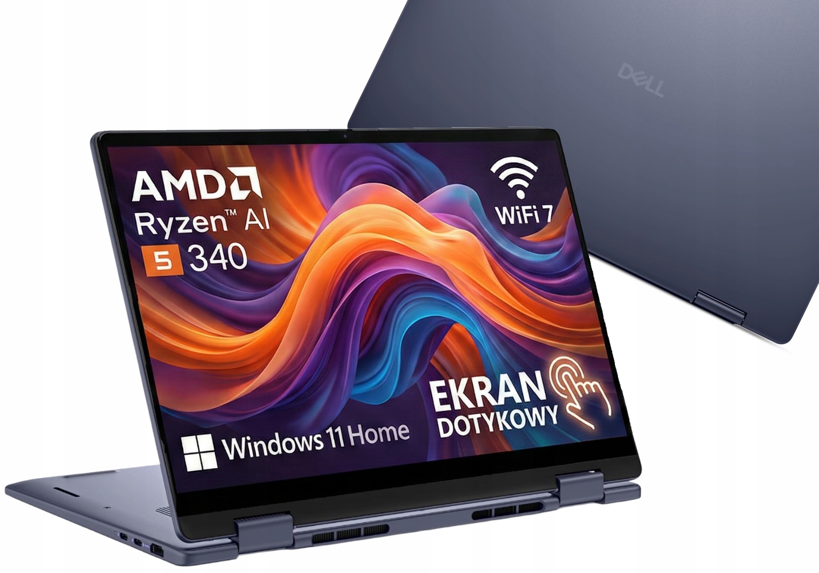 Dell Plus 14 2w1 Ryzen Ai 5 340 16GB 2TB 14" Fhd+ Dotyk W11 Midnight Blue