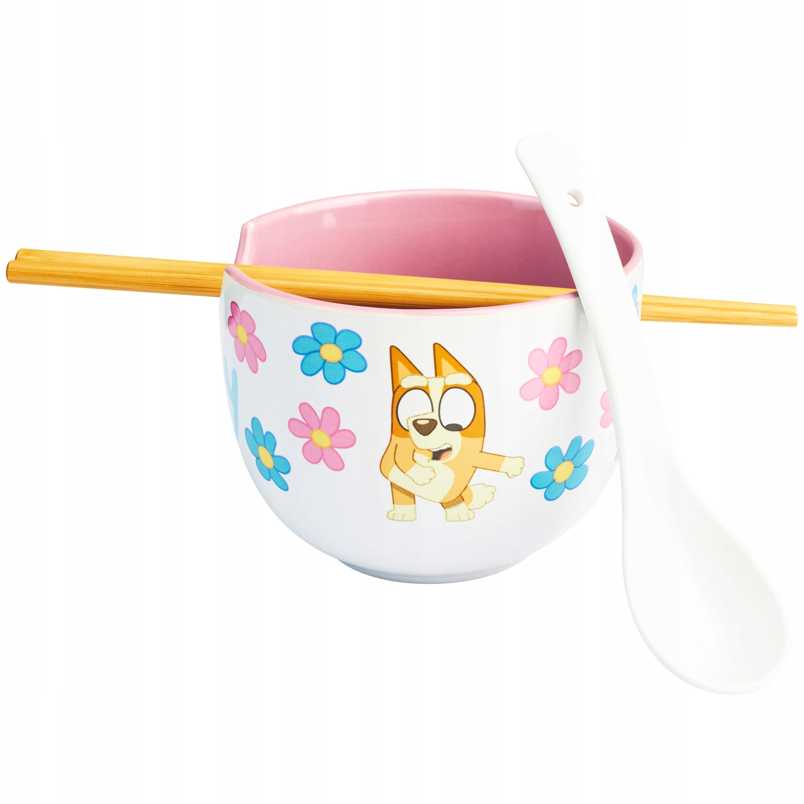 Bluey Sada misek Ramen 600 ml s lžičkou a paličkami