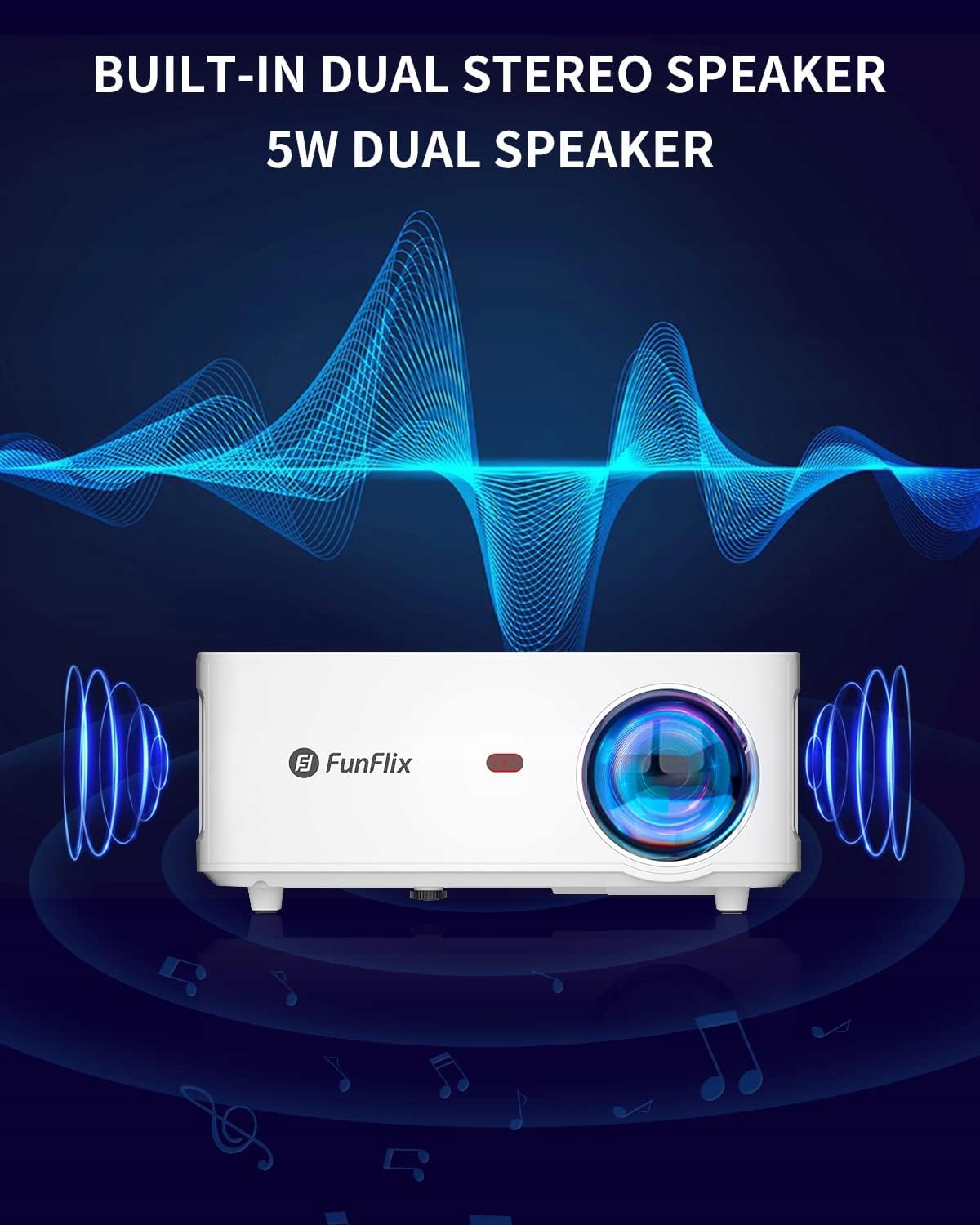 PROJEKTOR LED 15000L BT WIFI 5G FULL HD 1080P 300" FUNFLIX RD-828 Jasność lampy (ANSI) 15000 lm