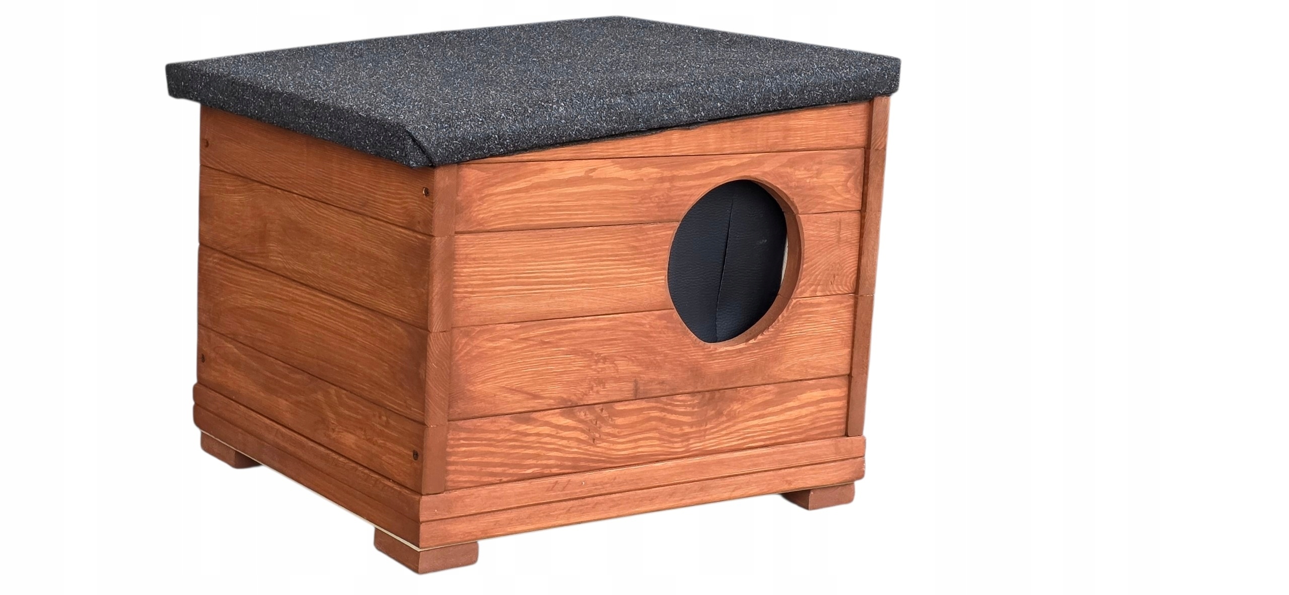 Levně Bouda Pro Psa Kočku S2BOT16 Zateplená, Celá Zkroucená, Silná Malovaná Papa