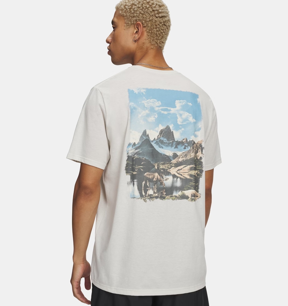 Under Armour Koszulka Męska Mountain Photoreal Stone L