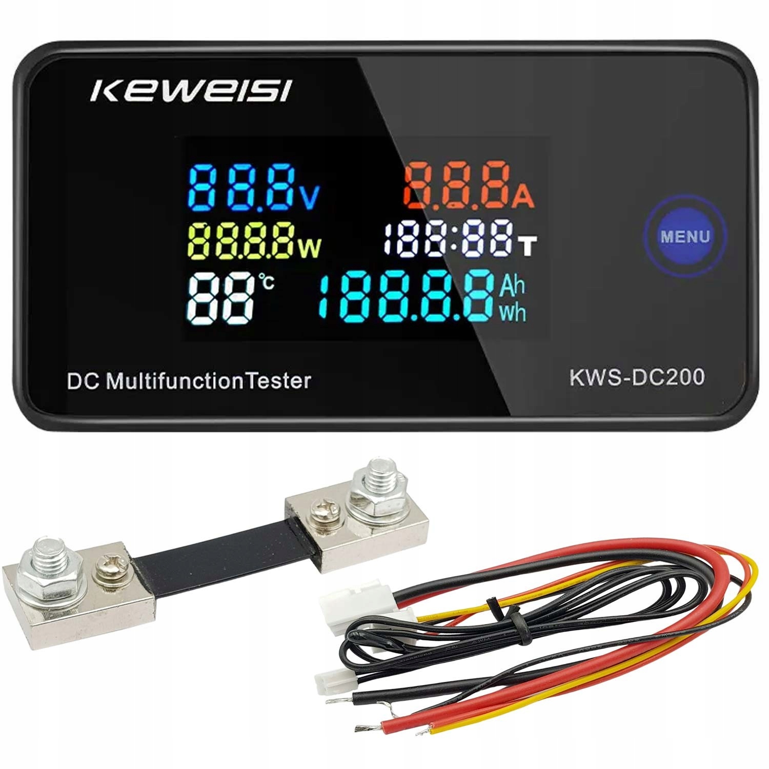 Amperomierz cyfrowy Benetech KWS-DC200-100A 0-200 V 0-100 A