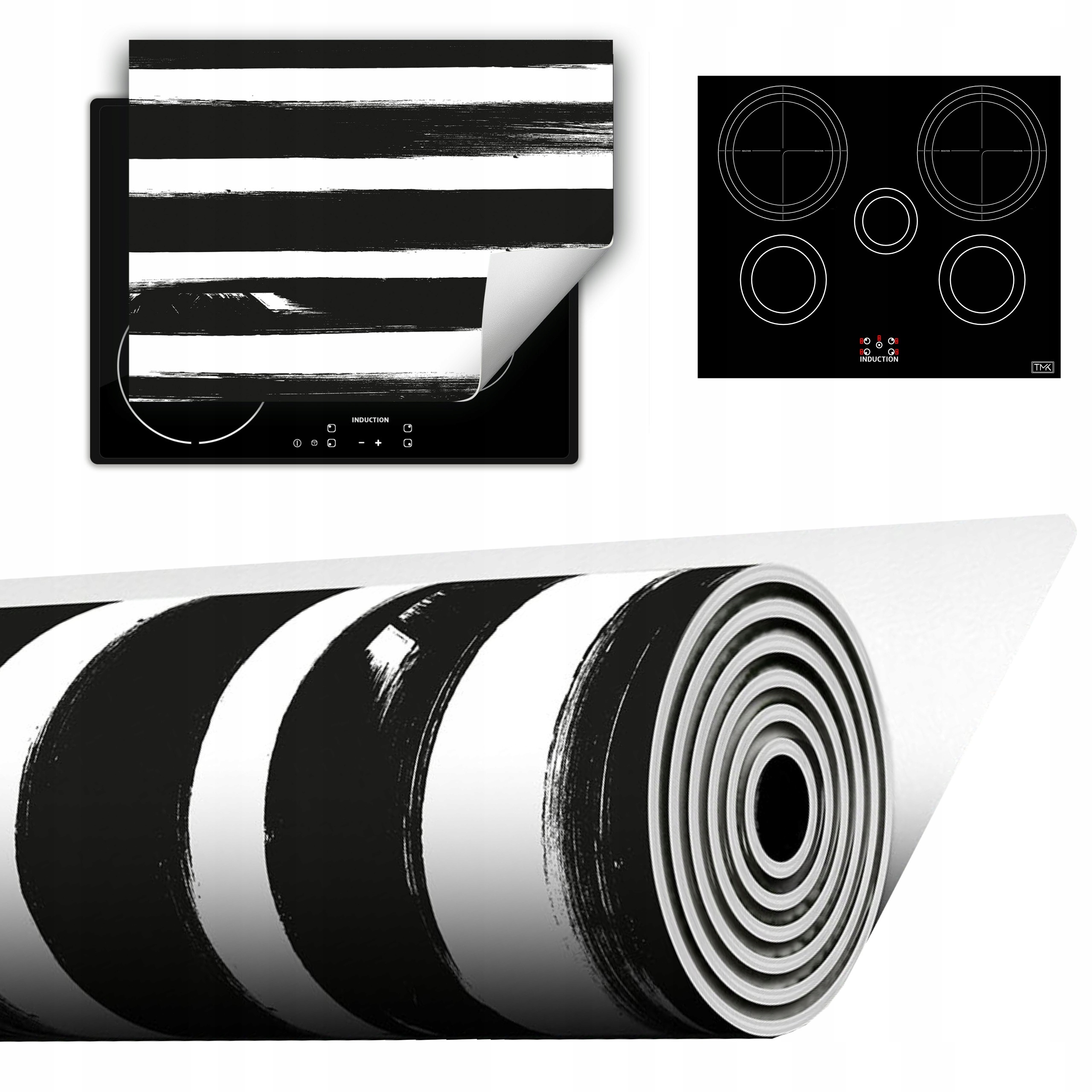 Vinylová Podložka Do Kuchyně Více Místa 70x52 bílo-černá