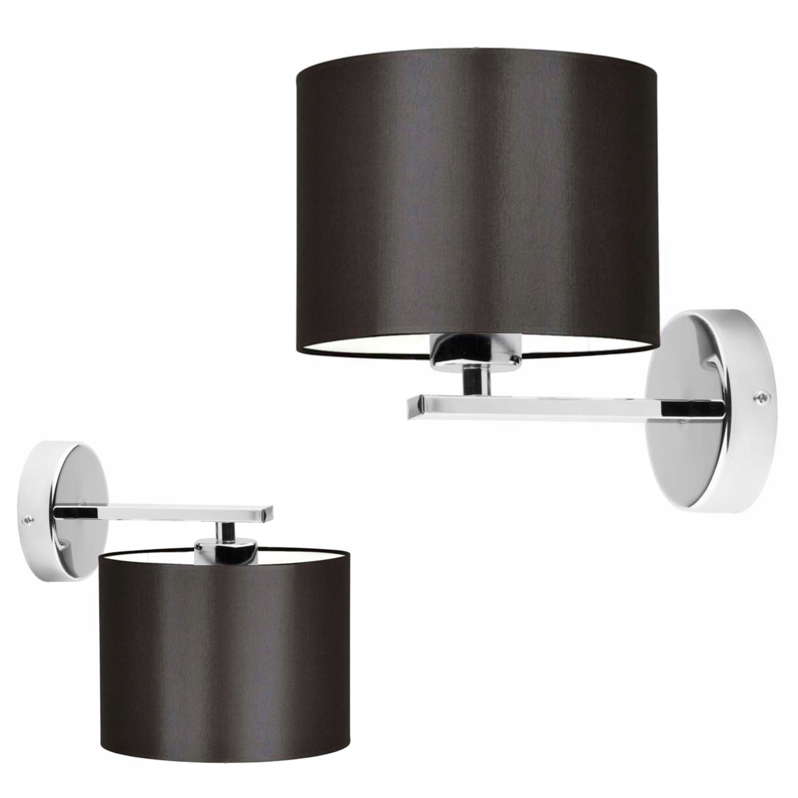 Kinkiet abażur lampa ścienna Led E27 kinkiet ścienny brązowy