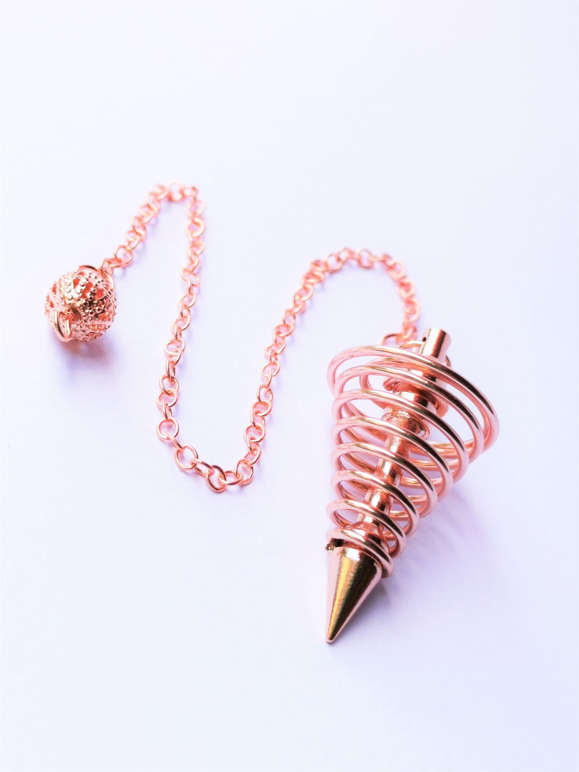 Wahadełko spiralne lewoskrętne Różowe złoto