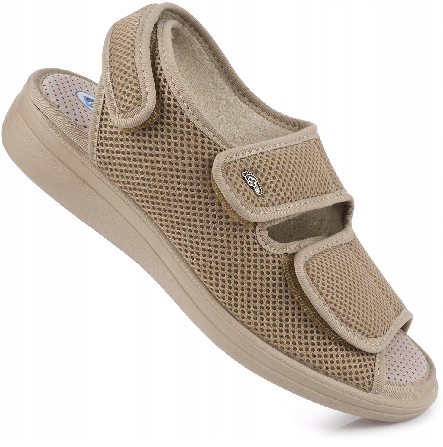 Dr Orto Damskie Buty Sandały Ortopedyczne Zdrowotne Na Rzep Beżowe r. 40