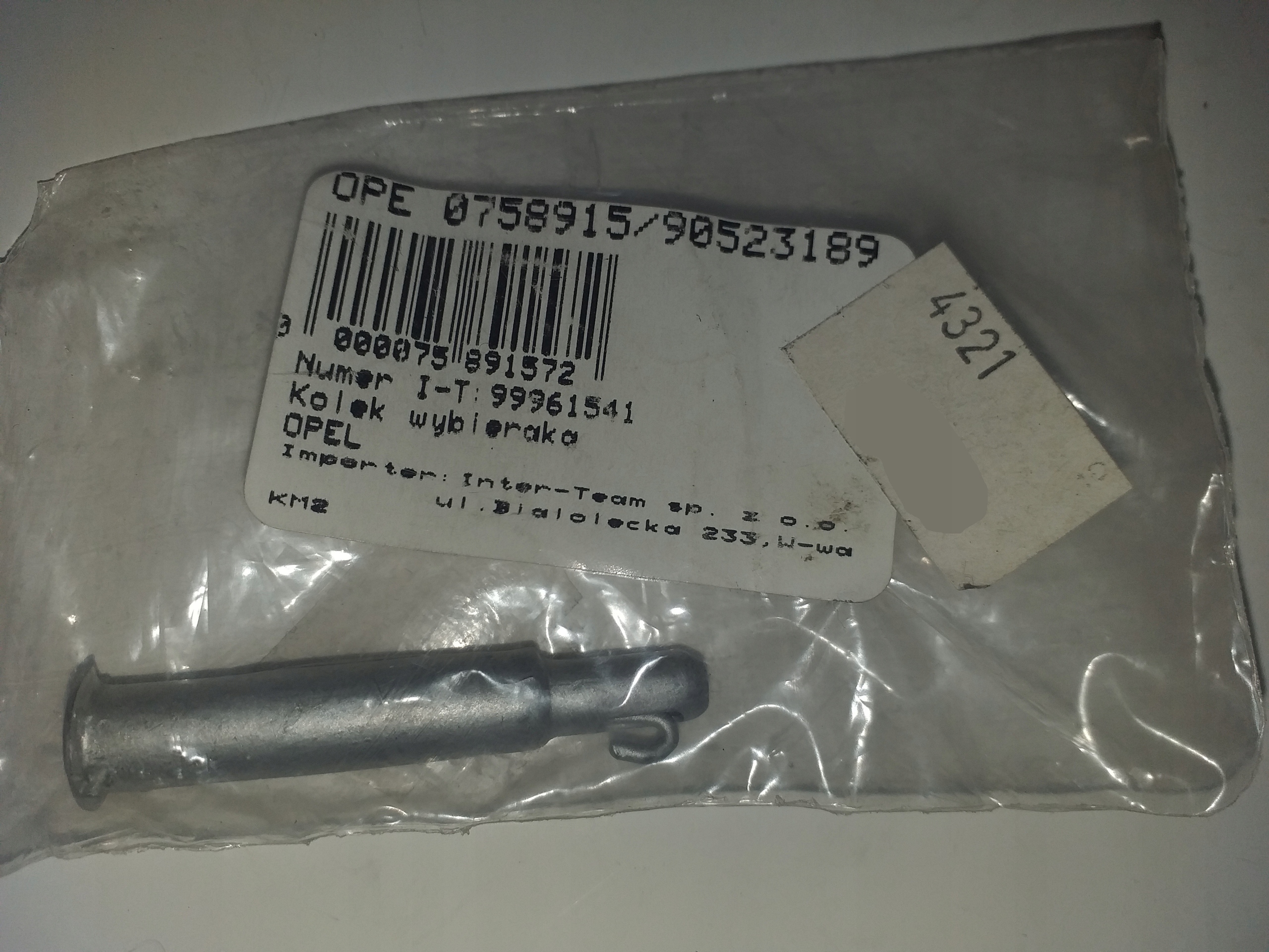 Kołek wybieraka Opel