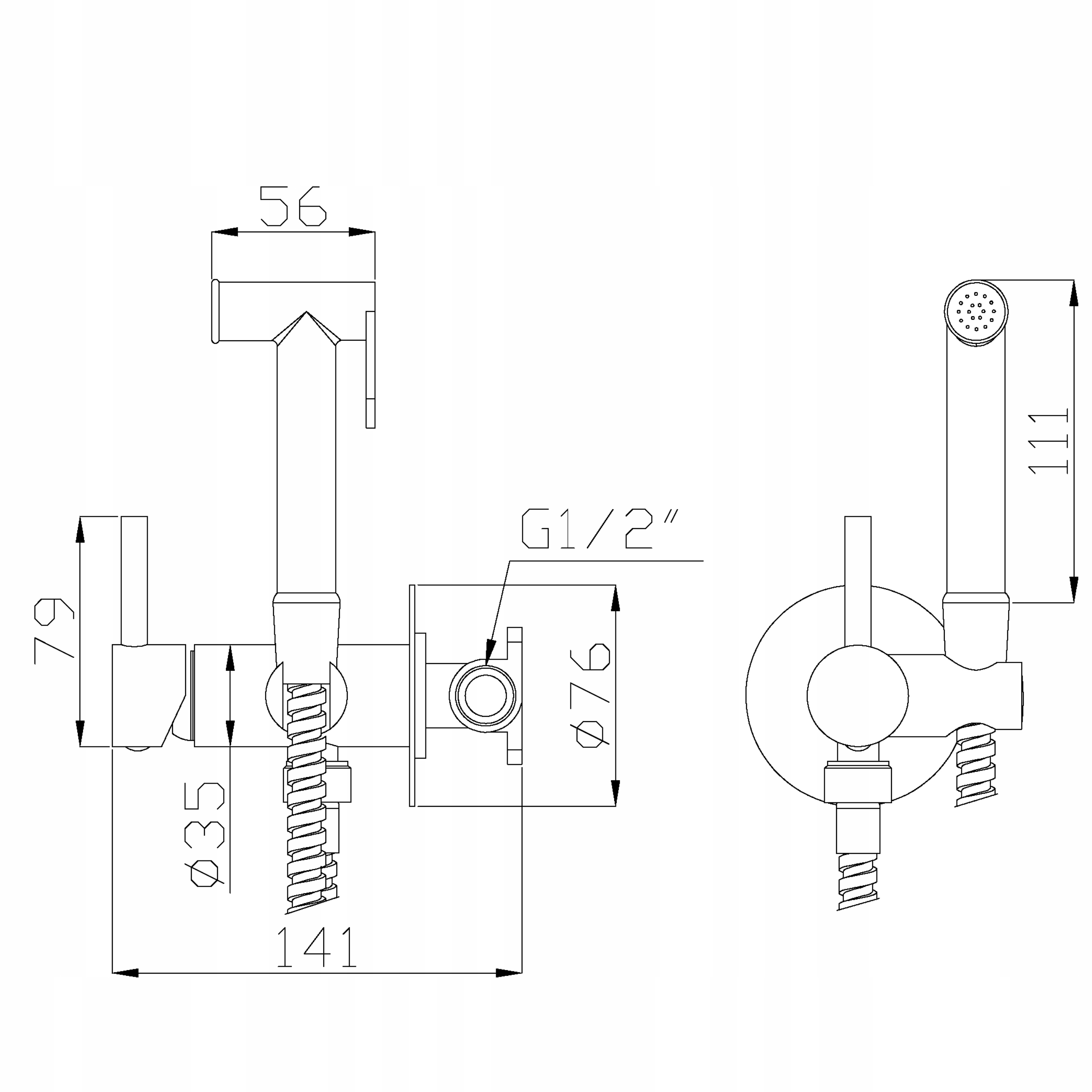 BATERIA BIDETOWA BIDETKA BIDETTA PODTYNKOWA ZŁOTA OSZCZĘDNY PERLATOR WĄŻ Stan opakowania oryginalne