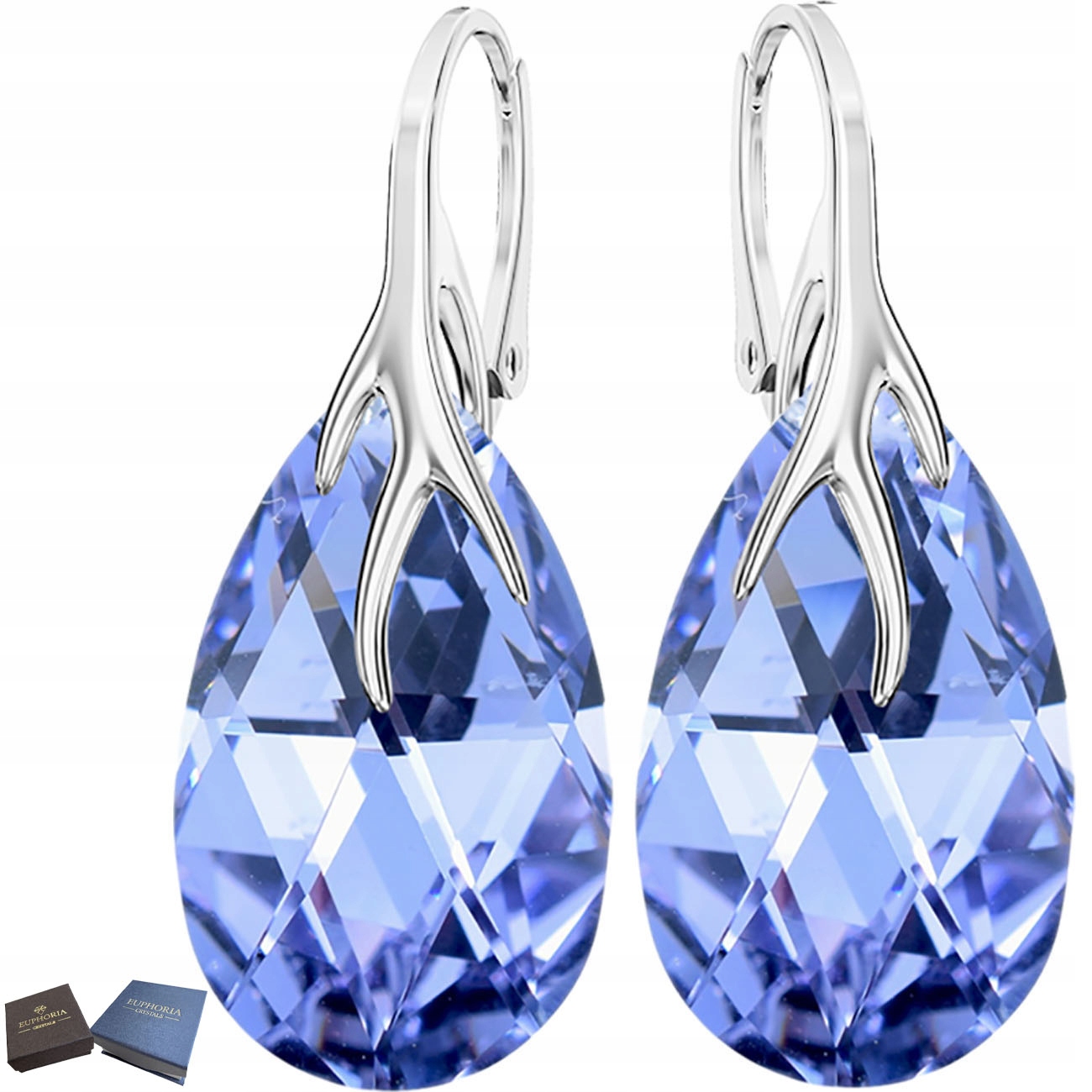 Stříbrné Náušnice 925 Závěsné stříbrné šperky Dárek ke Dni žen