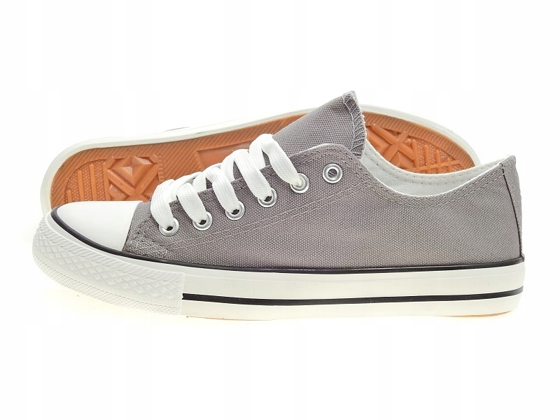 GŁADKIE TRAMPKI WYSOKA JAKOŚC LA01 Grey. r.39 Rozmiar 39