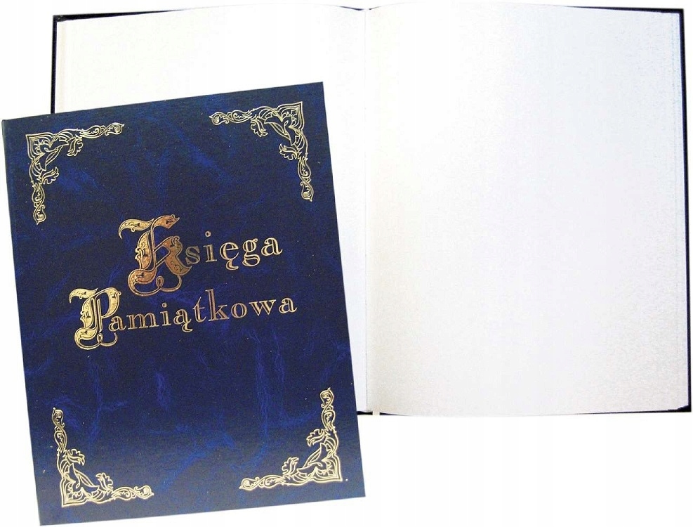

Księga Pamiątkowa Złocona Granatowa B4