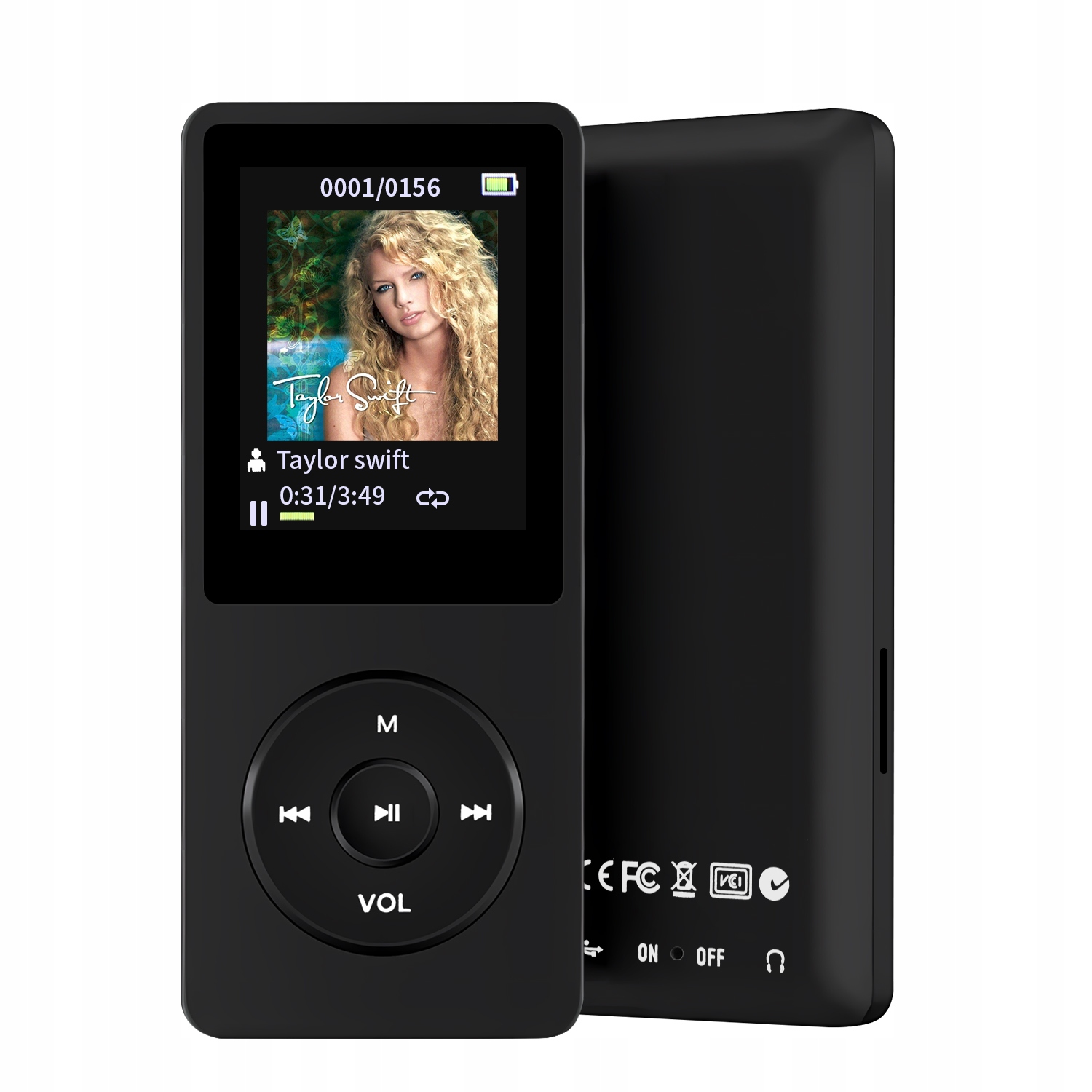 Odtwarzacz MP3 Radio Bluetooth Dyktafon Redukcja Szumów 16 Gb+ Słuchawki