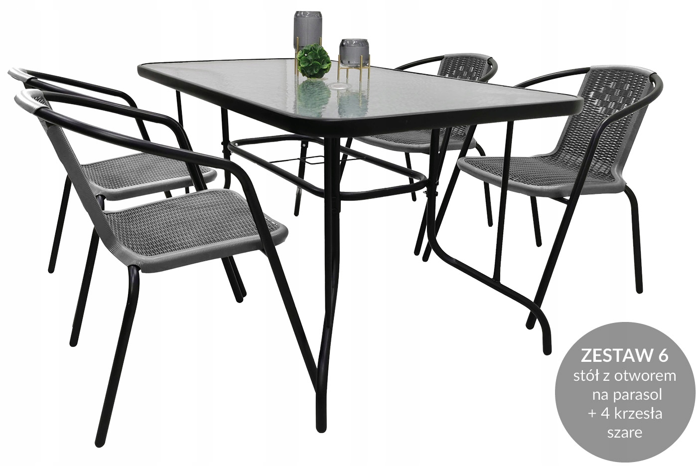 НАБОР САДОВОЙ МЕБЕЛИ ДЛЯ ТЕРРАСЫ 4x СТУЛЬЯ + СТОЛ Производитель Kontrast