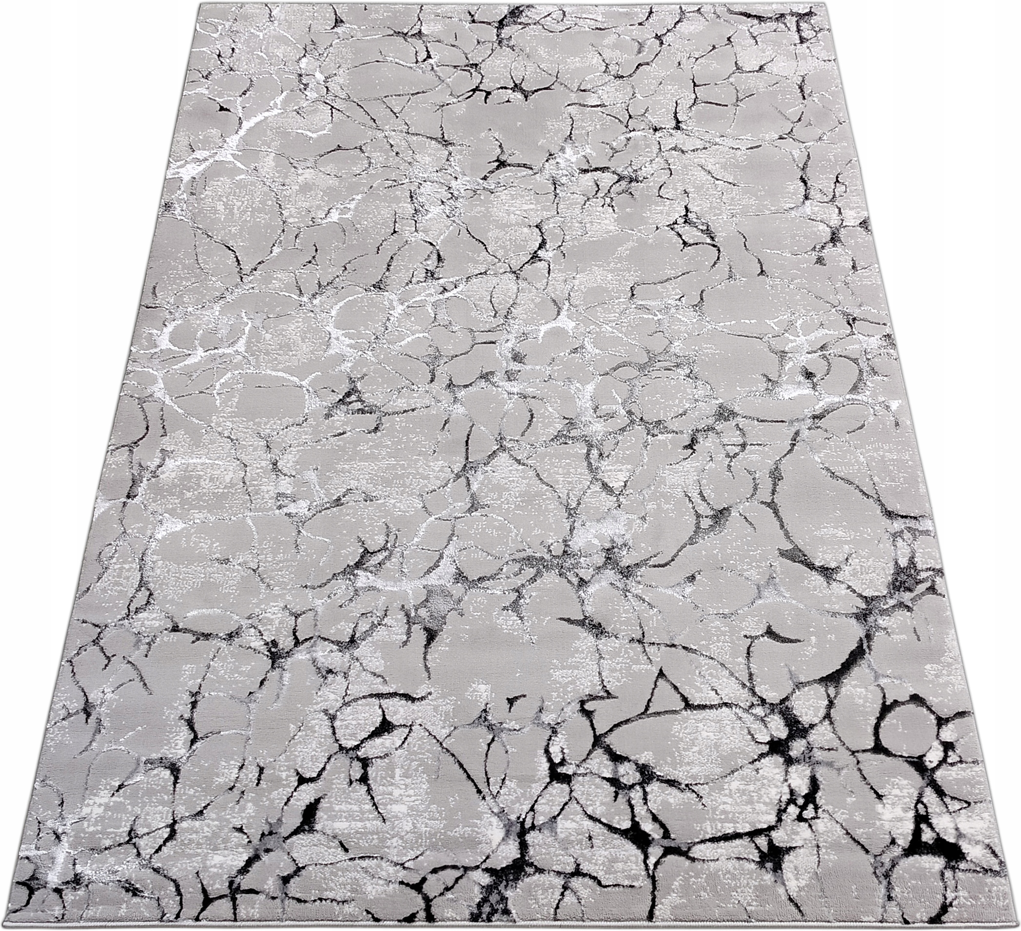 Koberec 140x190 Moderný Do Obývačky Šedý Blesk