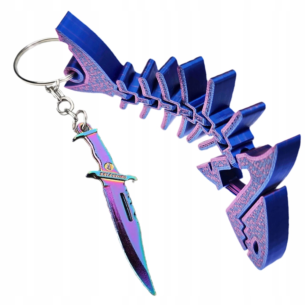 Keychain Rekinek z Tik Toka Keyrambit + Nóż Breloczek do Kluczy 3D