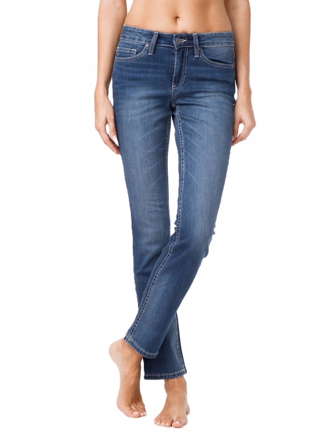 Jeansy klasyczne damskie spodnie średni stan Conte dark blue 170-94/S