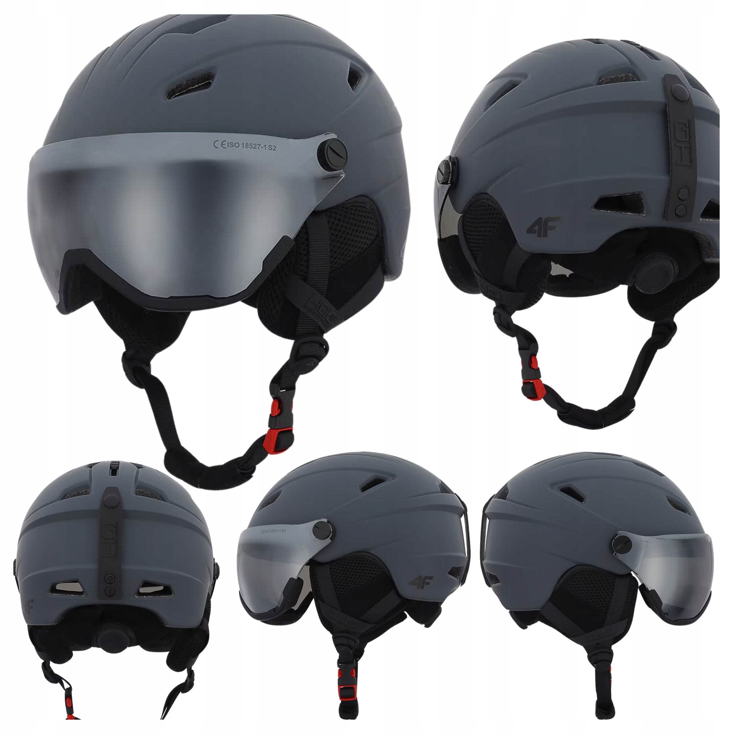 Lyžařská Helma 4F S Brýlemi A Sněhovým Hledím Na Lyže