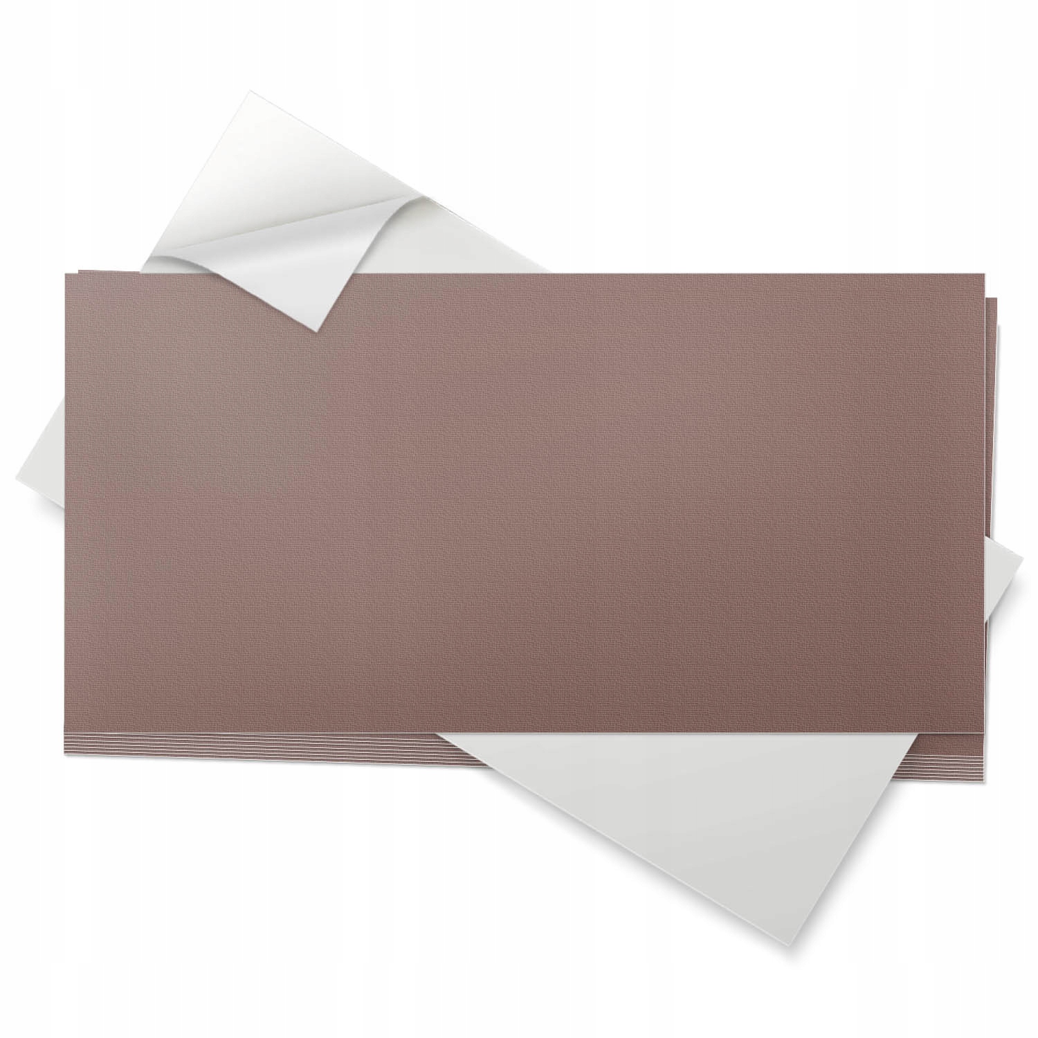 Sada samolepících vinylových dlaždic 10 ks 40x20 cm, barva Hnědá