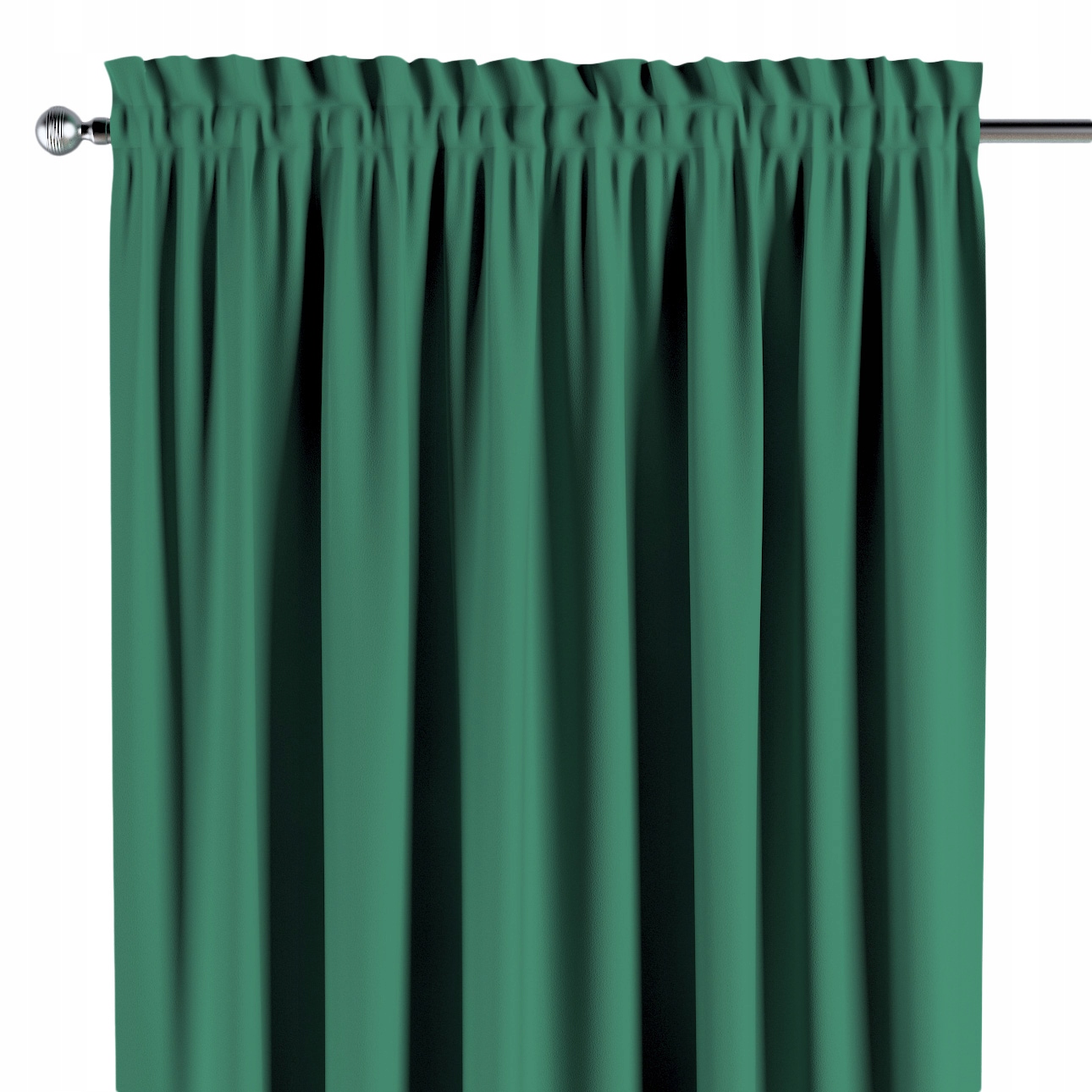 Záves na kanáli s ofinou 1 ks 140x260 cm zelený