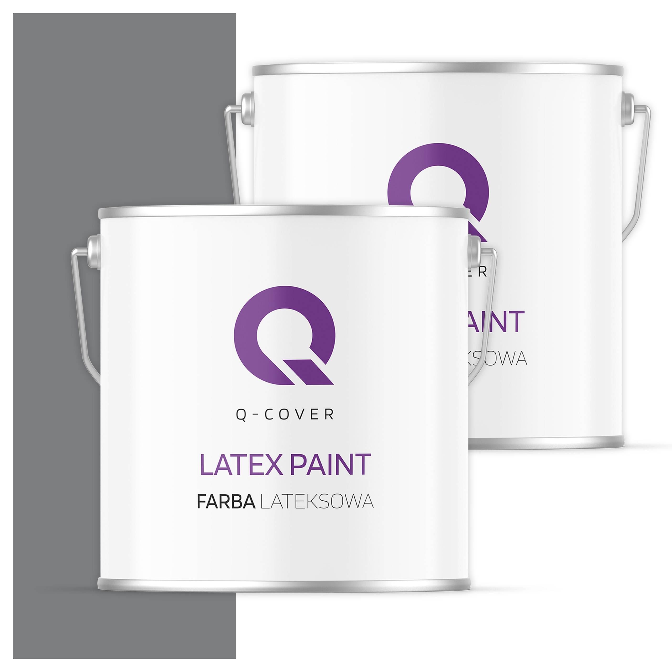 Latexová Farba Na Stenu Šedá Tmavá H1020 5L Mat Poľský Výrobca