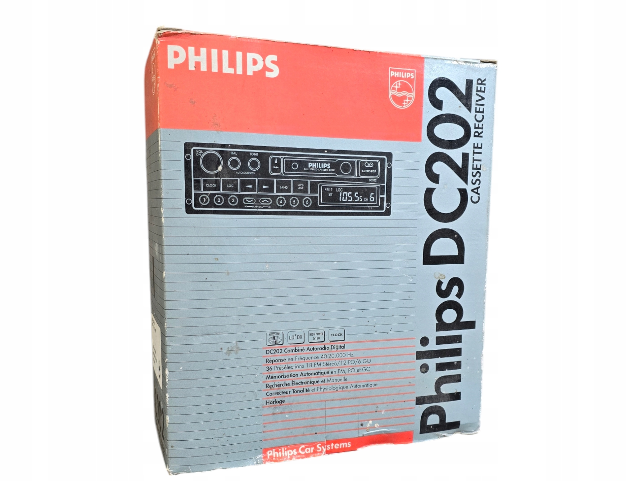 Автомобильный радиомагнитофон Philips DC202 1994r. Старый - Новый NOS NOB
