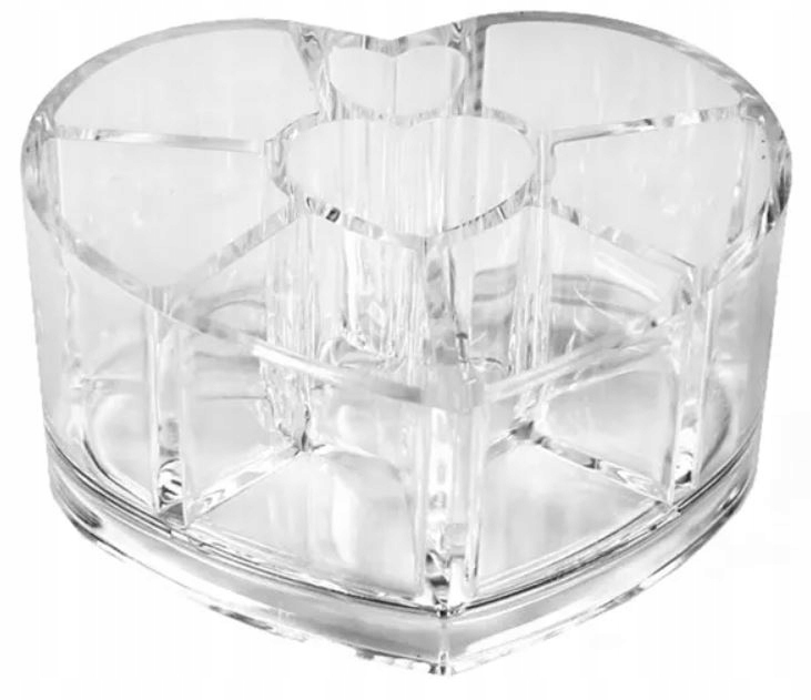 ORGANIZER pojemnik na kosmetyki przybornik serce Wysokość maksymalna 6 cm