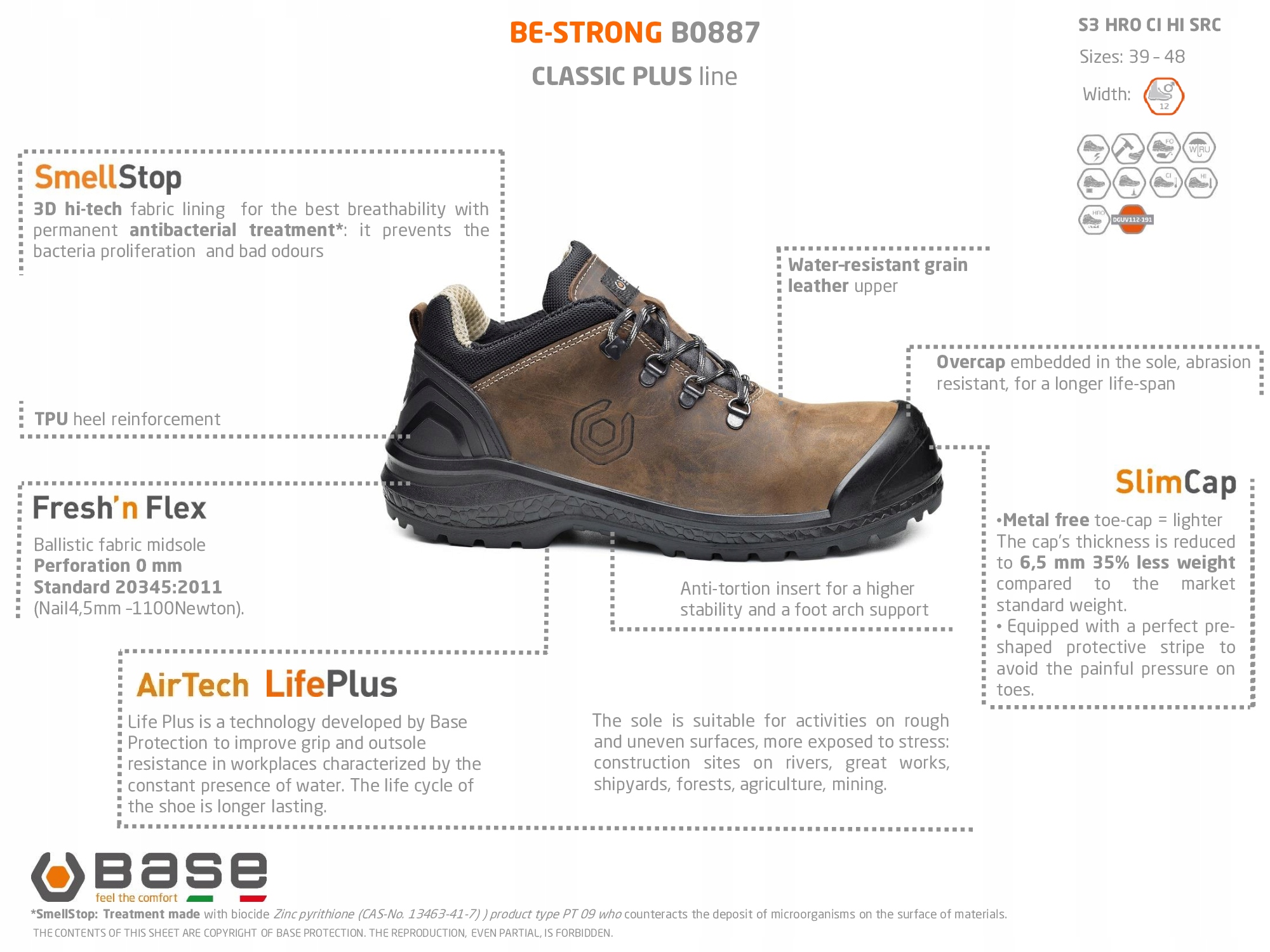 BASE BUTY PÓŁBUTY ROBOCZE S3 SRC BE-STRONG B0887 Kod producenta B0887