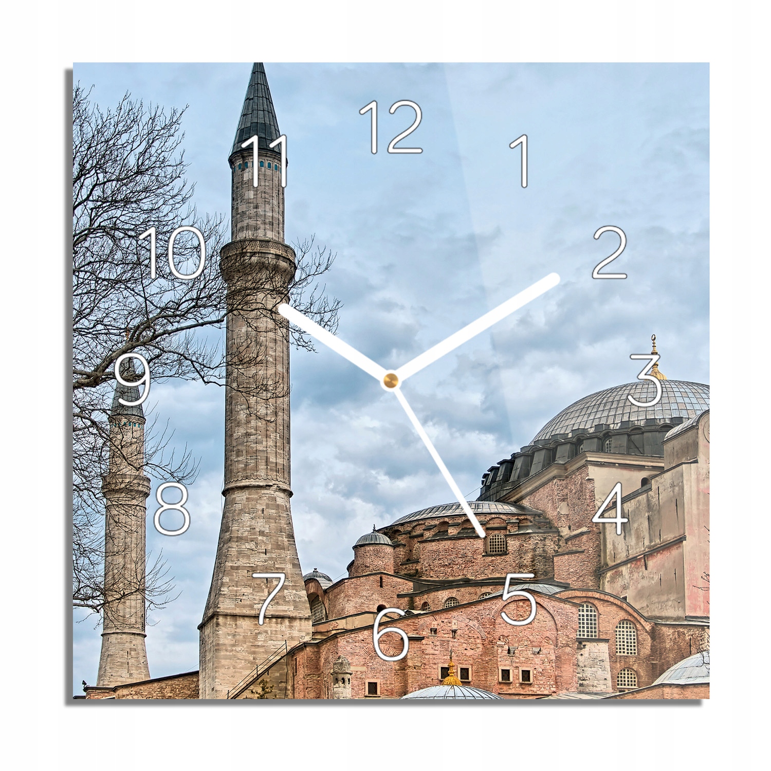 

Muzeum Istambuł zegar szklany kwadrat 30x30 z foto
