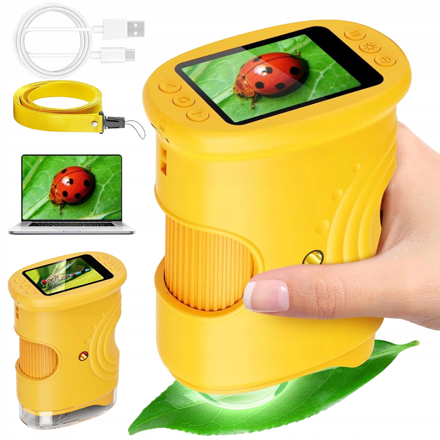 Digitální Mikroskop 2MP 1000X Zoom 8 Led 32MB Paměťový Dárek