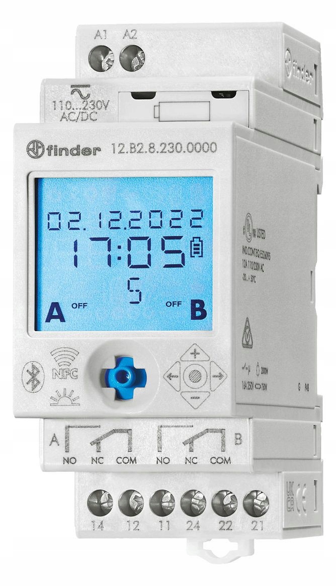 Finder 12.B2.8.230.0000 Astro Časovač s ročním programem