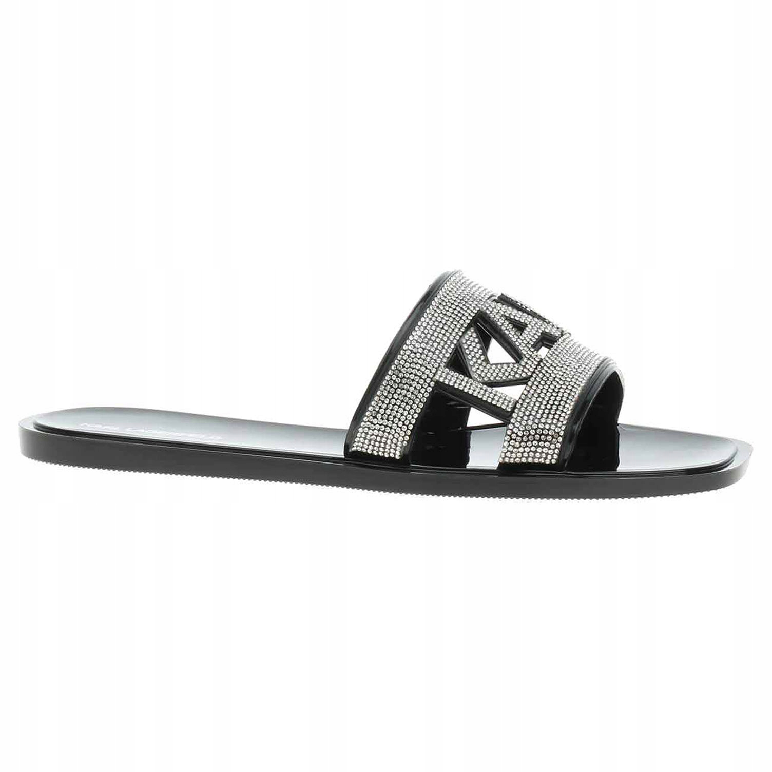 Nazouváky pantofle Karl Lagerfeld KL80005S V0S black rubber w-silver 39