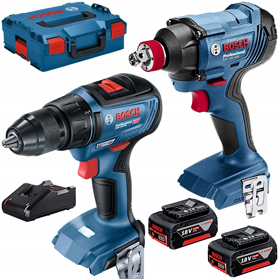 

Bosch Wkrętarka Gsr 18V-50 Gdx 180-LI aku 2x 5Ah