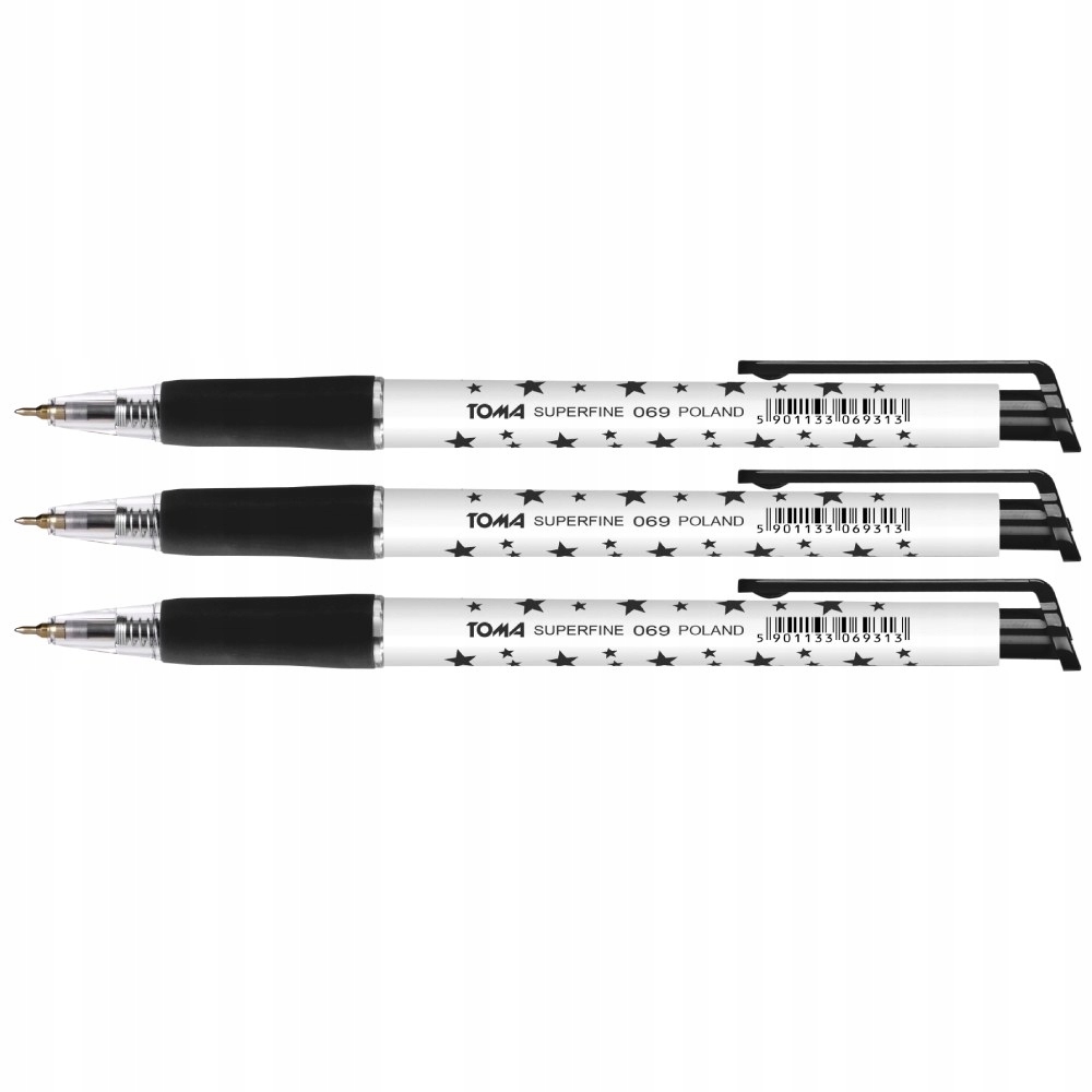 

3x Długopis Toma Superfine 0,5mm Czarny TO-069