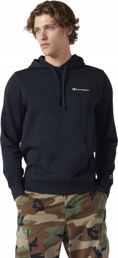 Pánská Mikina Champion Hooded Sweatshirt Tmavě Modrá 220729 BS501 velikost S
