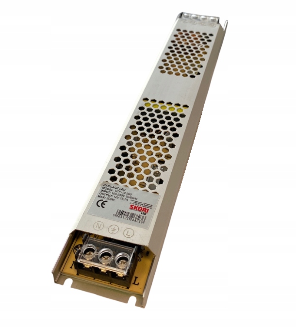 Led zdroj úzký Slim Utp 16,7A 200W 12V DC