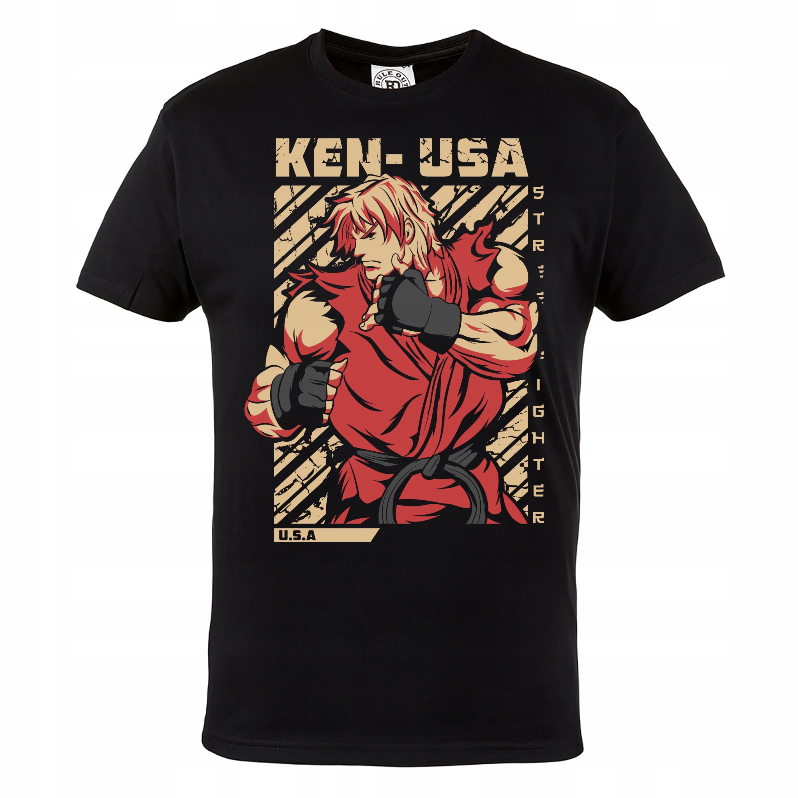 

Męska Koszulka Gra Street Fighter Ken-usa