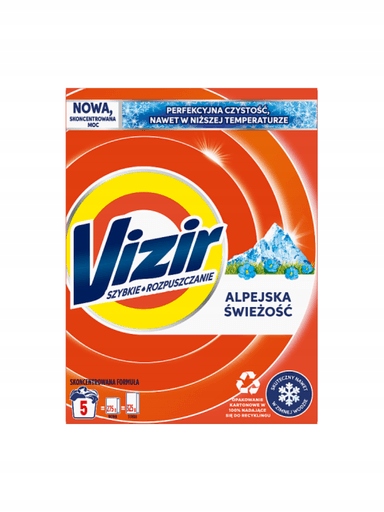 7X Vizir Alpine Fresh prášek na praní 275 g (5 praní)