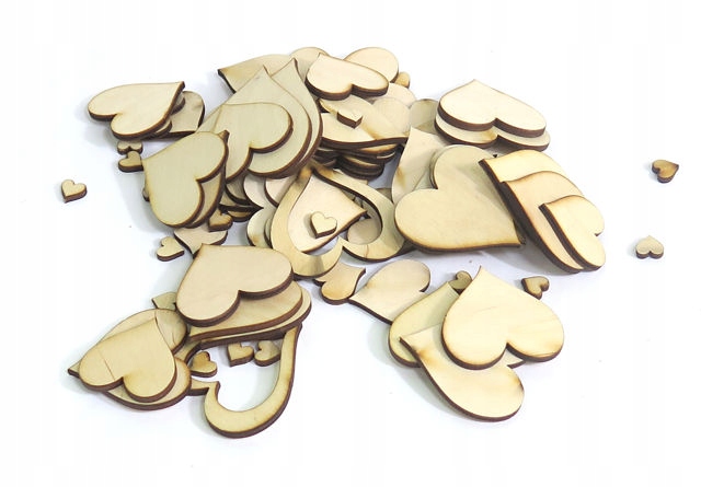 

Serca Serduszka Ze Sklejki MIX Modeli 100 gram KQ9