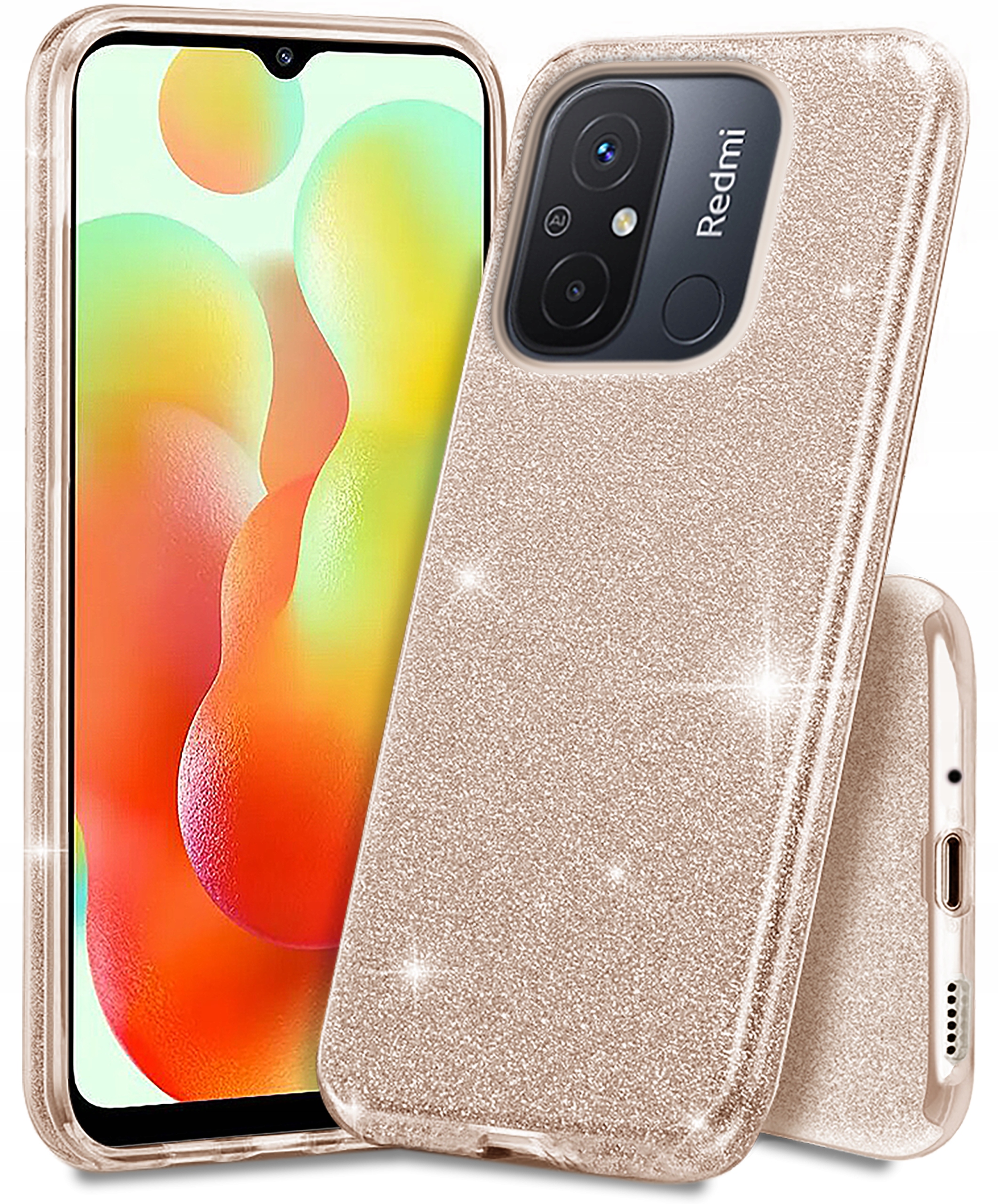 

Etui do Xiaomi Redmi 12C Brokat Case Szkło 9H