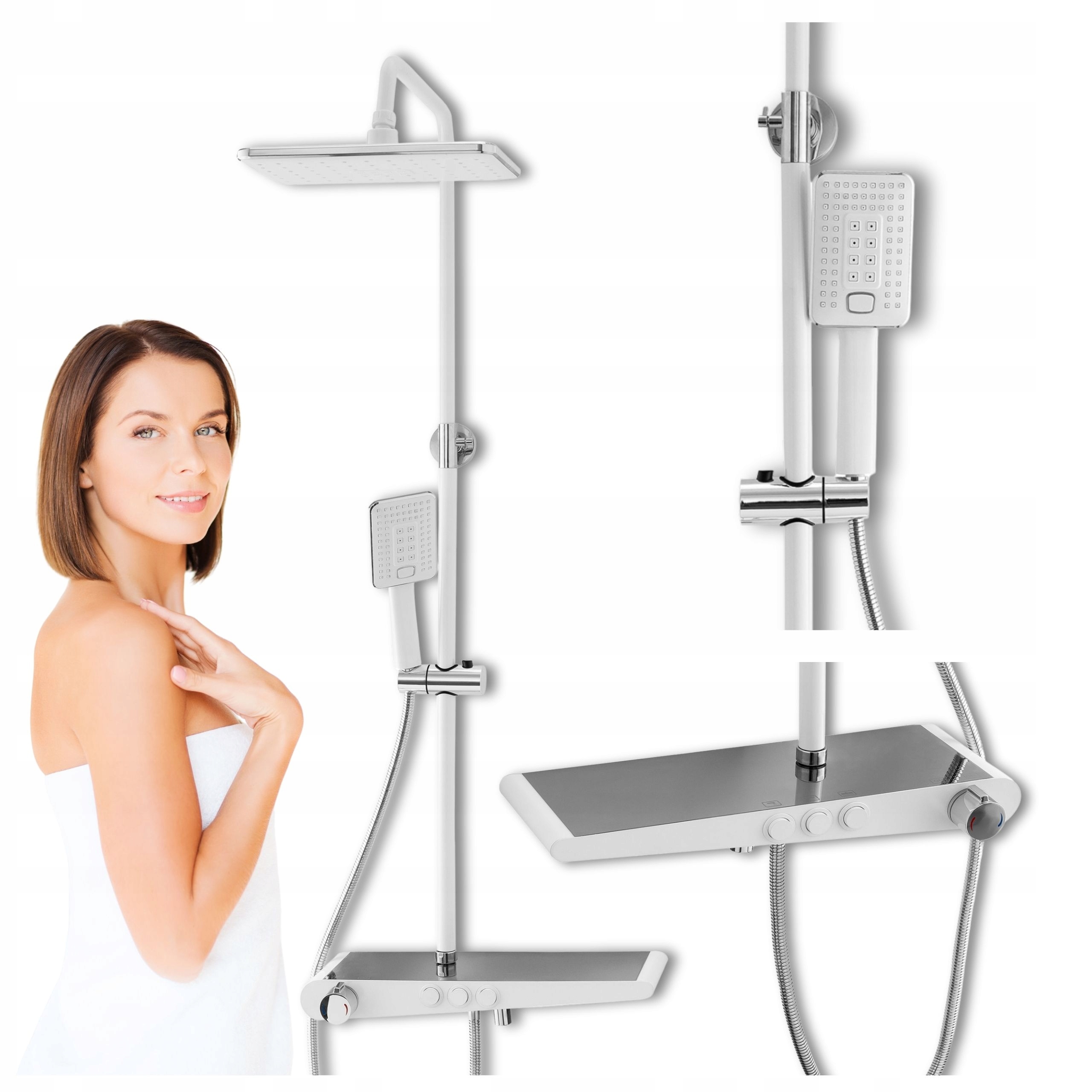 Sprchový Set Na Omítku Livia Chrom/bílá