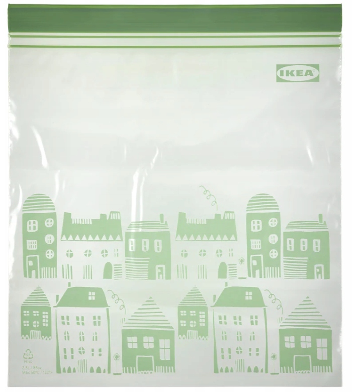 

Ikea Istad torebki do żywności zamykane 2.5l ziel
