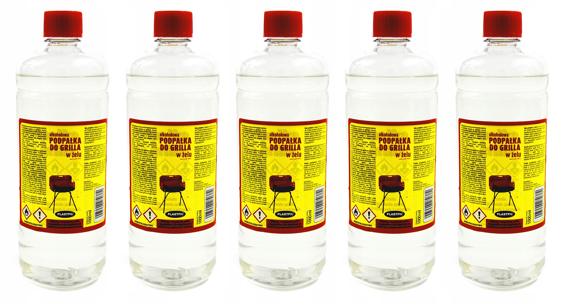 

Podpałka rozpałka do kominka grilla żel 5x 1L= 5L
