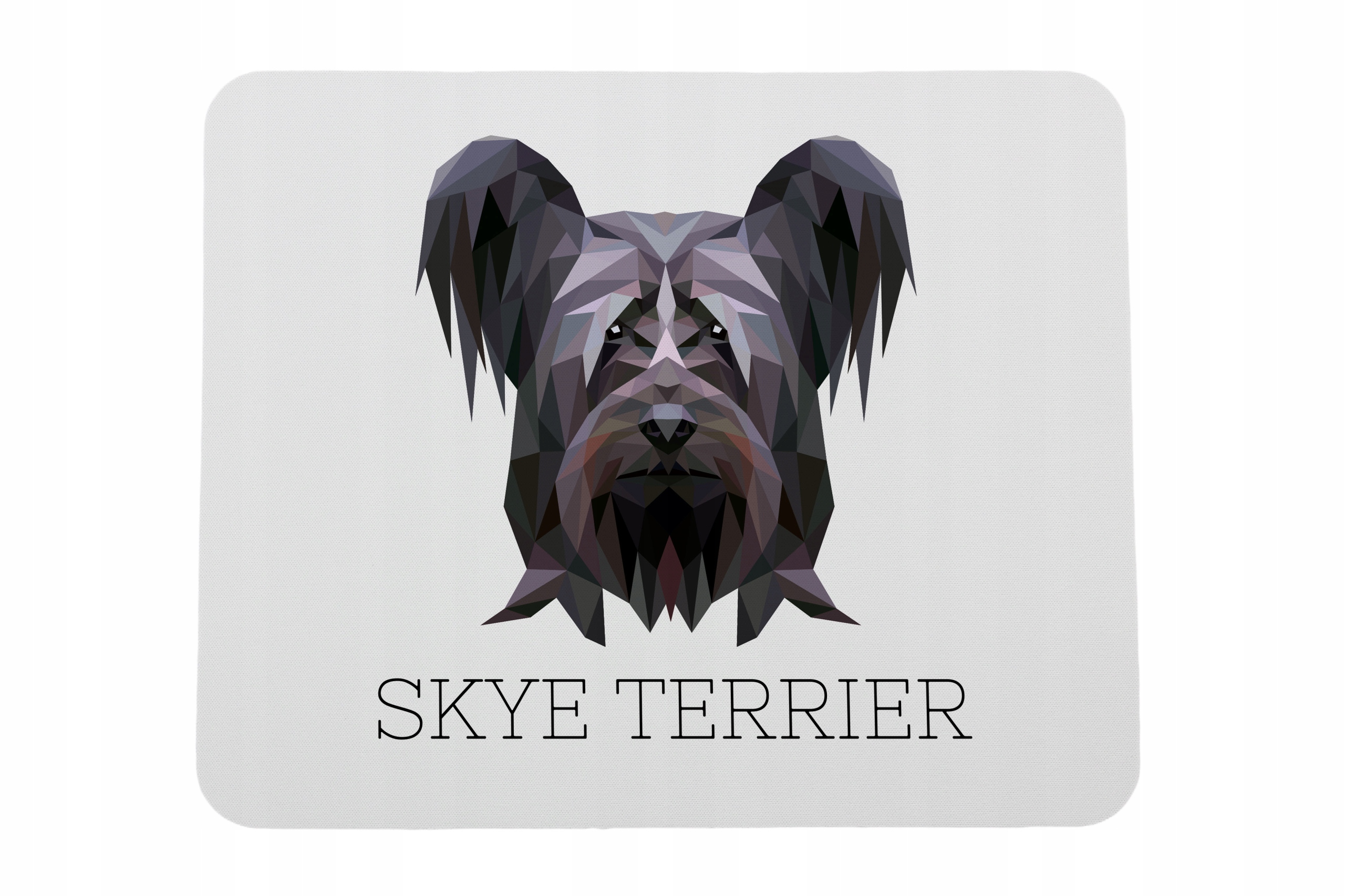Skye Terrier -geometryczna podkładka ze zdjęciem i napisem pod mysz Art-Dog