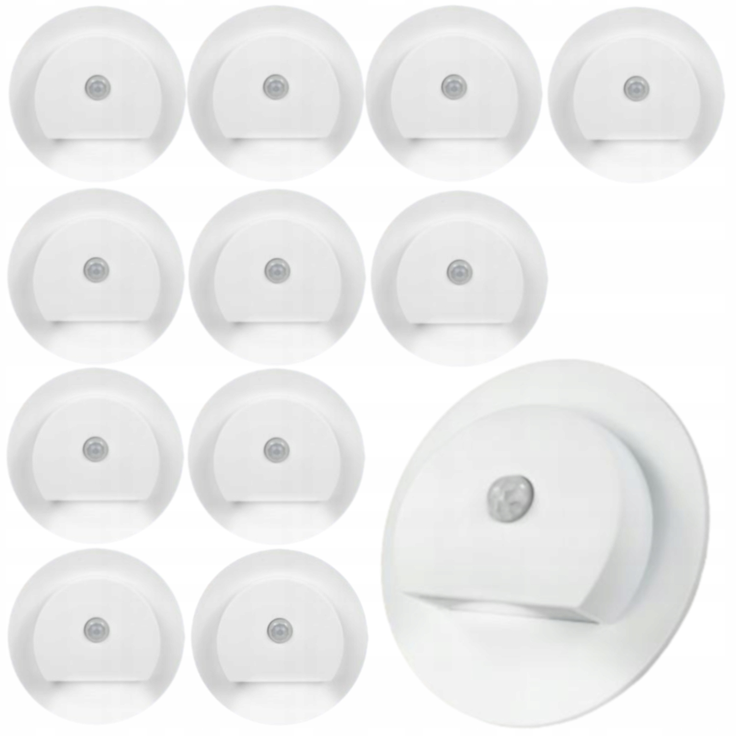 12X Lampka Schodowa Biała Led 230V Czujnik Ruchu Zmierzchu Barwa Neutralna