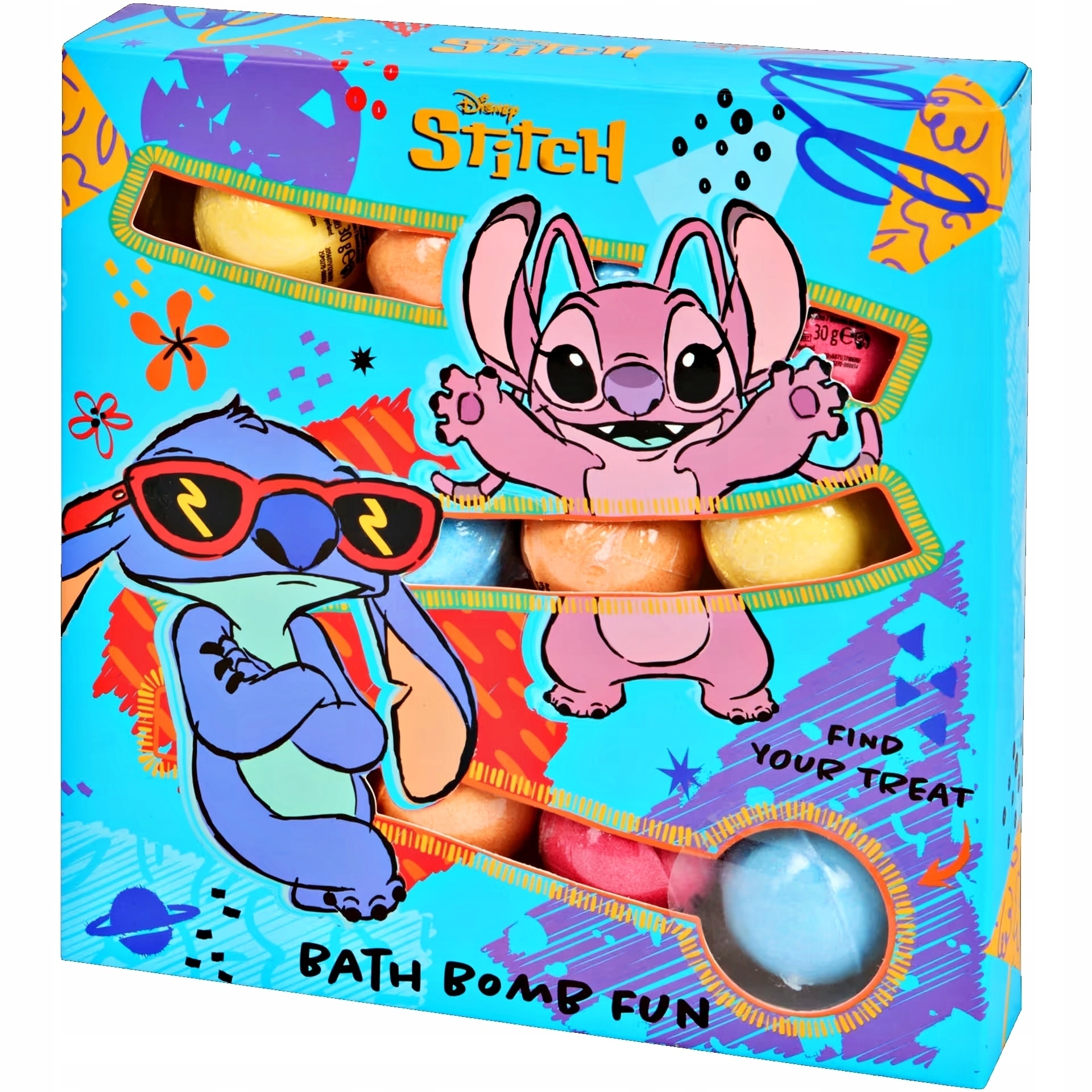 Koupací Koule Bomby Stitch Do Koupele Pro Děti Různé Vůně 12 X 30 g