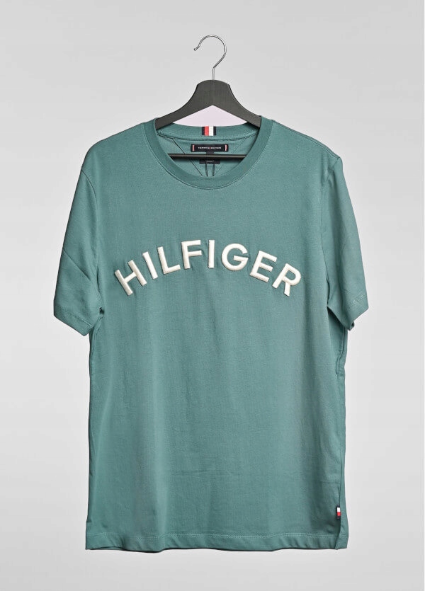 Tommy Hilfiger Tričko Pánské tričko XM0XM02822 zelená barva, velikost XL