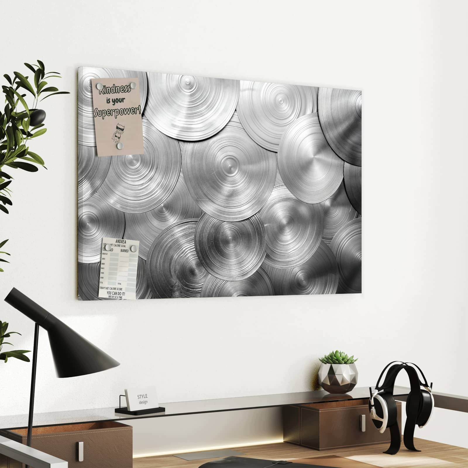 Magnetická tabule Kovové Plátky 60 × 40 cm
